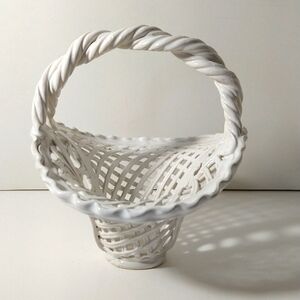 Mikasa White Porcelain Reticulated Basket